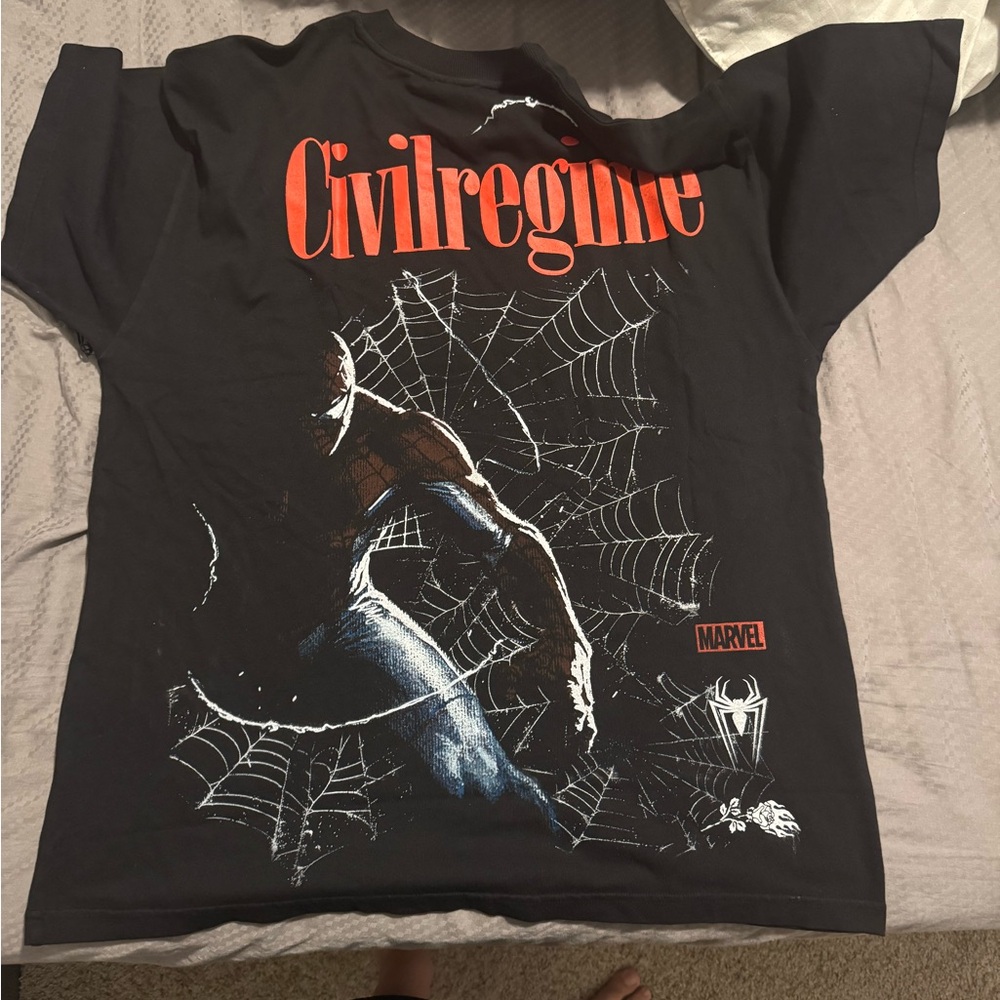Civil Regime/Marvel Black Spider-Man T-Shirt